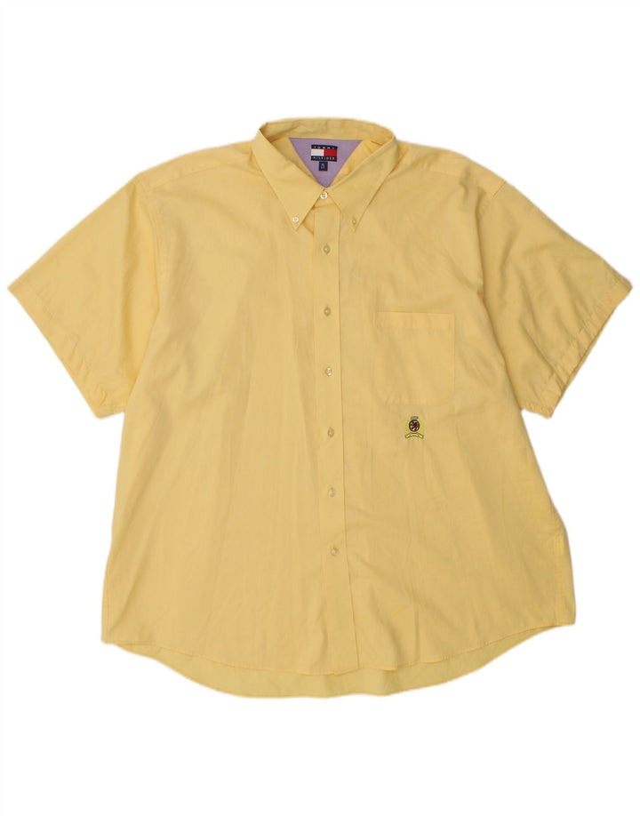 TOMMY HILFIGER Chemise à manches courtes homme XL Jaune