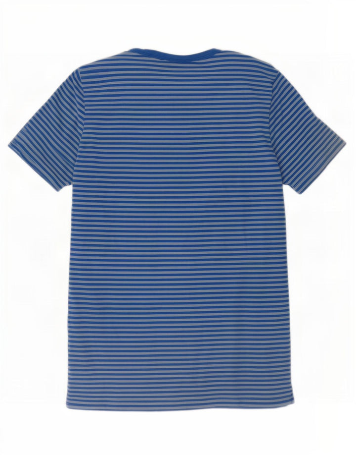 G-Star Femme T-Shirt Top Bleu Moyen en Coton à Fines Rayures