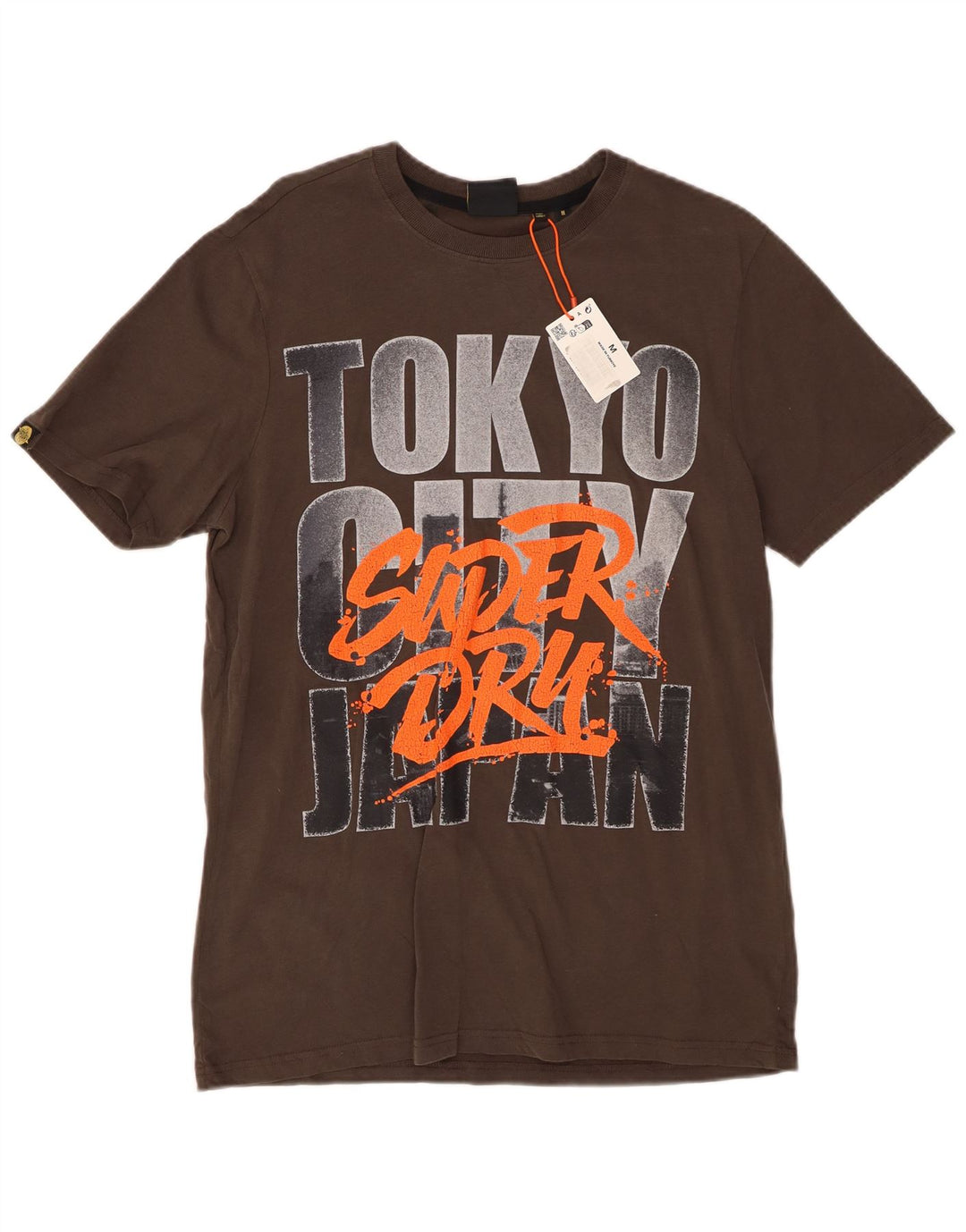 SUPERDRY T-Shirt Graphique Homme Gris Moyen Coton