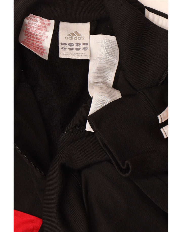 Adidas Veste de Survêtement Garçon 15-16 ans Noir Colourblock Polyester