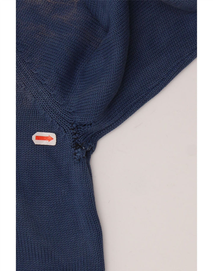 TOM TAILOR Pull Col Zippé Homme XL Bleu Tie Dye Coton