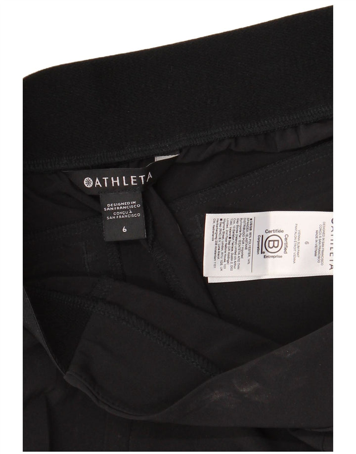 Pantalon chino fuselé ATHLETA pour femme US 6 Medium W30 L30 Noir Polyester