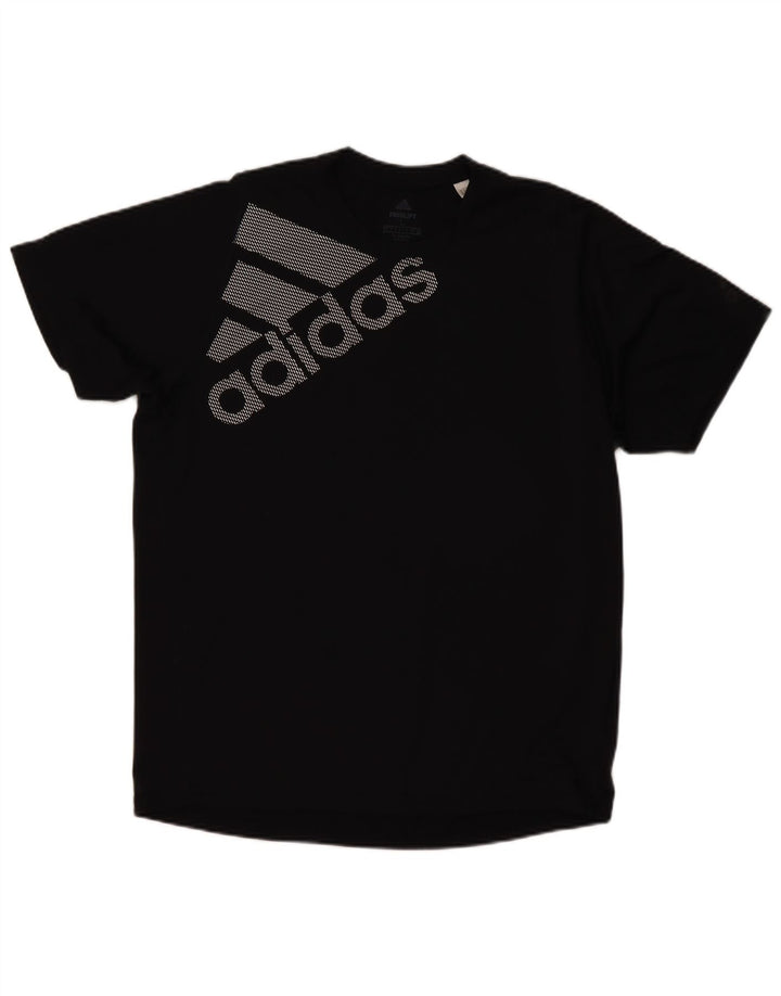 ADIDAS T-shirt Climalite Graphic pour hommes, grand, noir, polyester