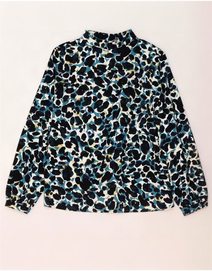 Zara Womens Front Tie Blouse Top UK 10 Petit imprimé animal multicolore