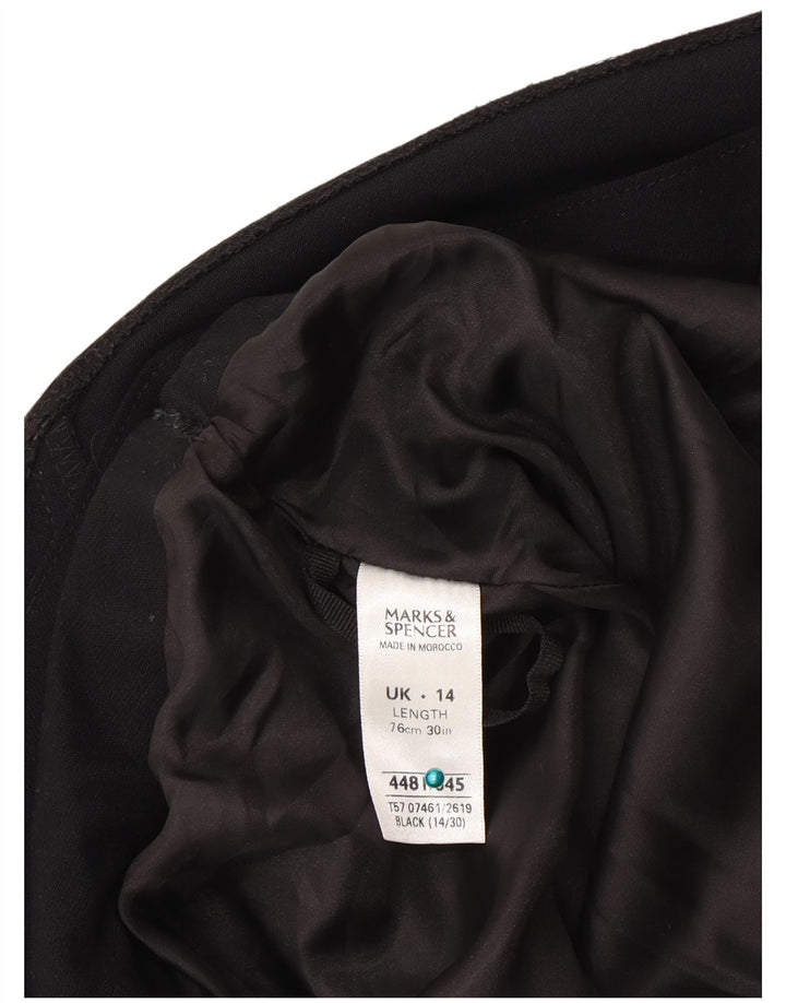 Marks & Spencer Jupe trapèze pour femme UK 14 Medium W30 Noir Polyester