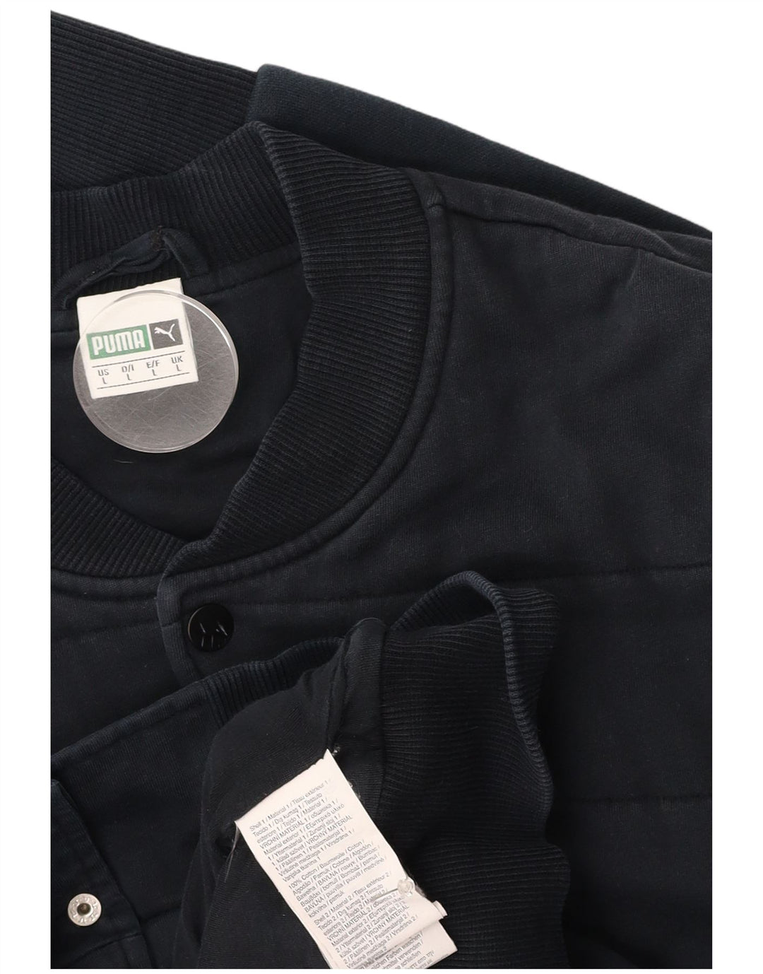 PUMA Veste Bomber Homme UK 40 Large Bleu Marine Coton