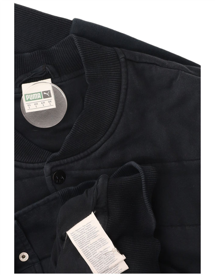 PUMA Veste Bomber Homme UK 40 Large Bleu Marine Coton