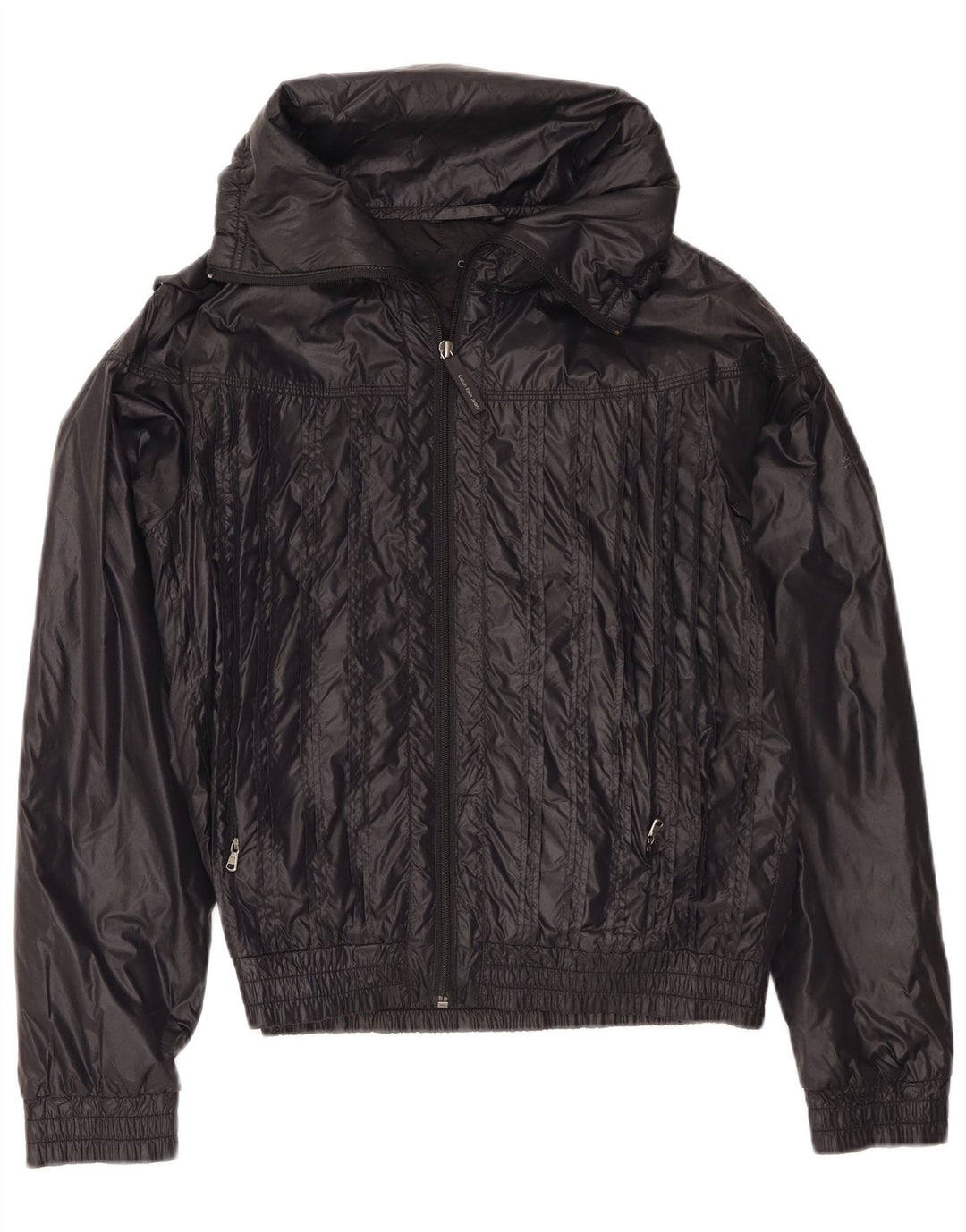 Calvin Klein Veste Bomber Femme UK 6 XS Nylon Noir