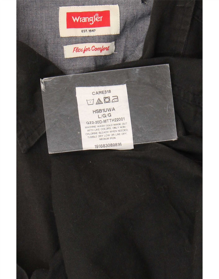 Wrangler Chemise à manches courtes pour homme Grand Noir