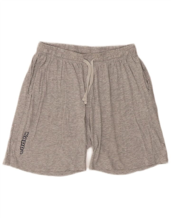 Kappa Short de Sport Graphique Homme Gris Moyen