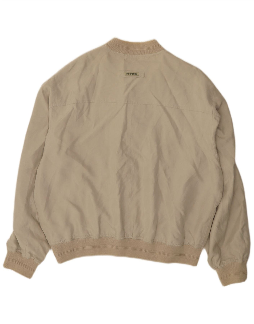 Ivy Oxford Veste Bomber Homme IT 50 Large Beige Soie