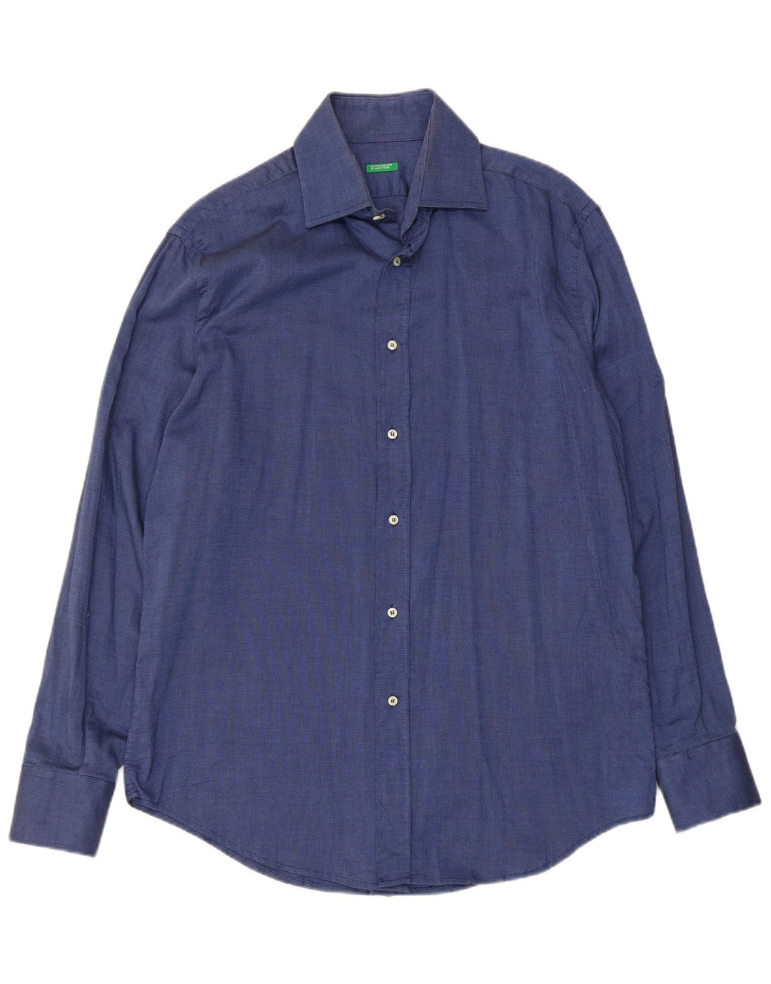 Benetton Chemise Homme XL Bleu Marine Coton