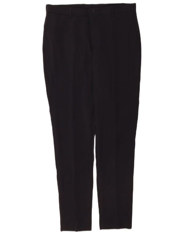 Zara Pantalon Chino Slim Homme EU 42 Large W32 L32 Bleu Marine Polyester