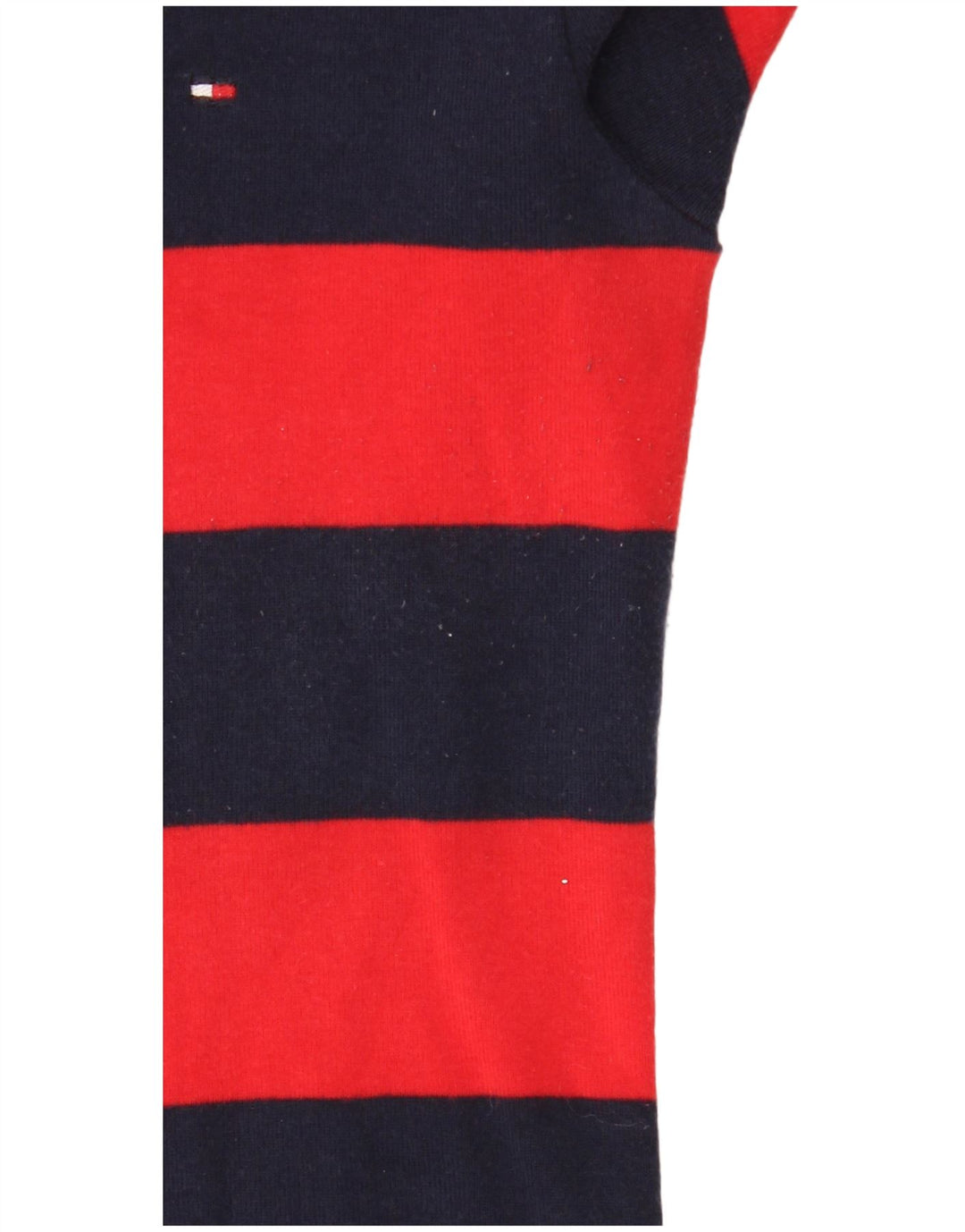 Tommy Hilfiger Haut à manches longues pour femme UK 10 Petit coton rayé rouge