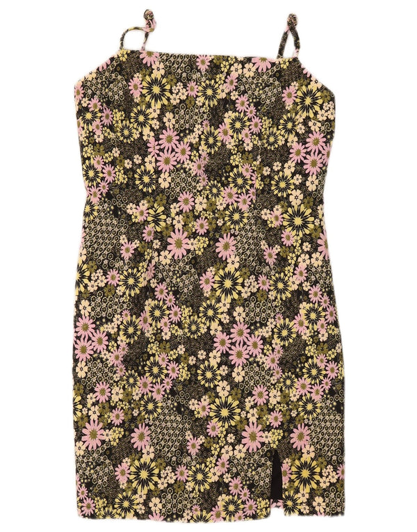 Oasis Robe Slip Femme UK 8 Petit Noir Floral Polyester