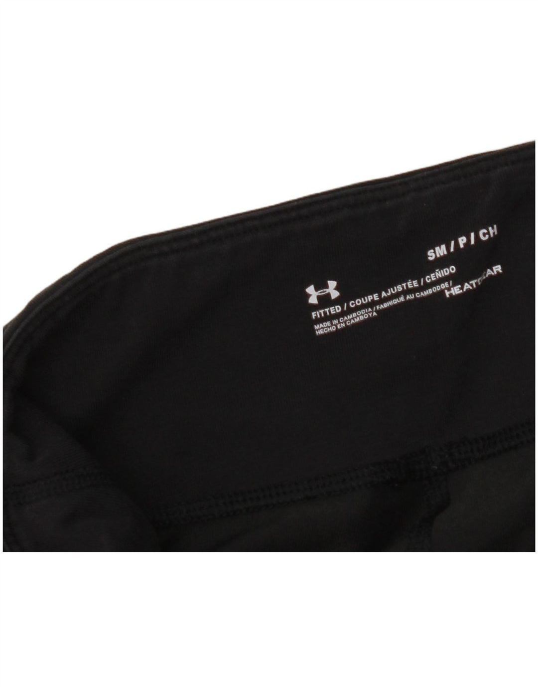 UNDER ARMOUR Legging graphique Heat Gear pour femme UK 10 Small Noir