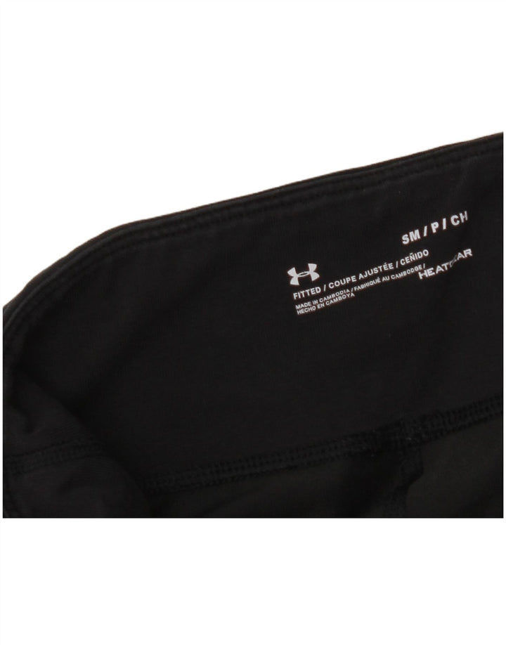 UNDER ARMOUR Legging graphique Heat Gear pour femme UK 10 Small Noir