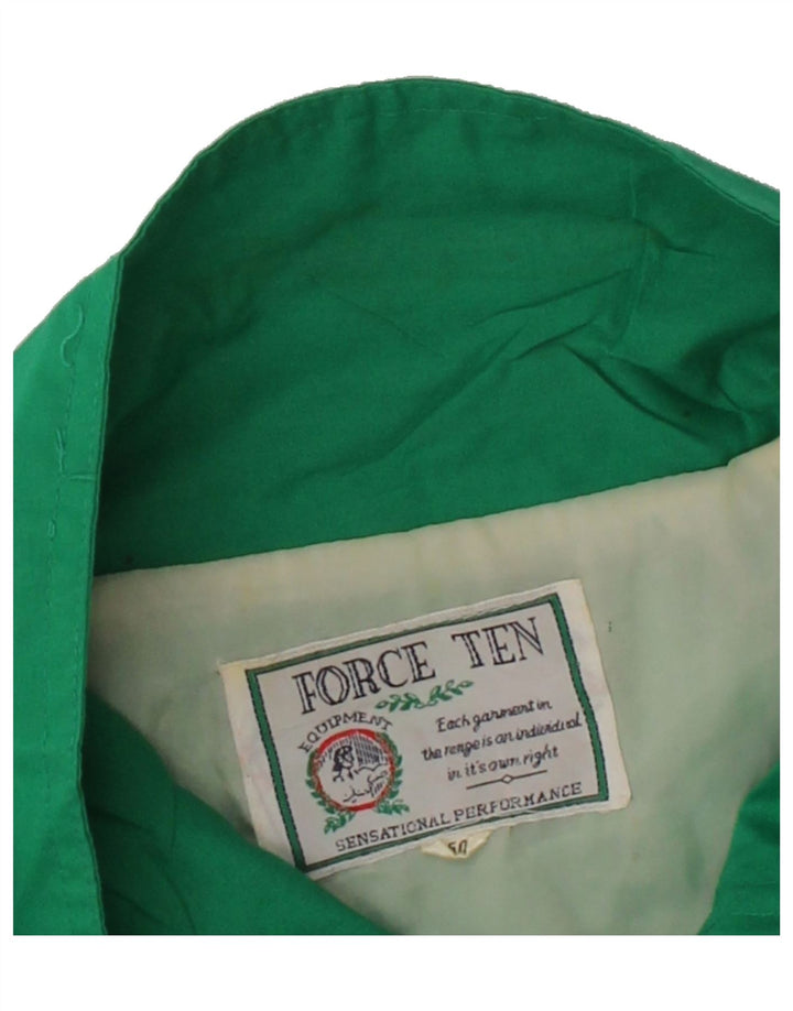 VINTAGE Mens Bomber Jacket IT 50 Large Green Striped Polyester Vintage Vintage and Second-Hand Vintage from Messina Hembry 