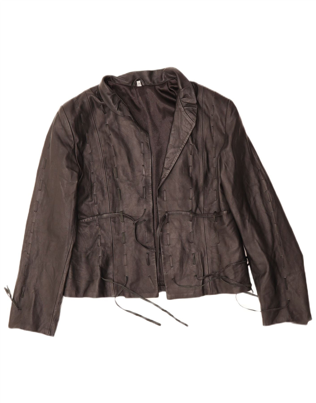 Veste en cuir femme VINTAGE IT 44 noir moyen