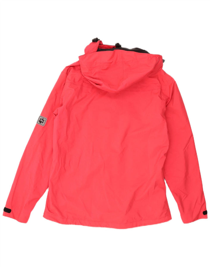 Jack Wolfskin Veste de pluie à capuche pour femme UK 12 Rose moyen Polyester