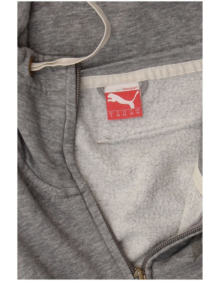 PUMA Veste de survêtement pour femme UK 10 Small Gris moucheté