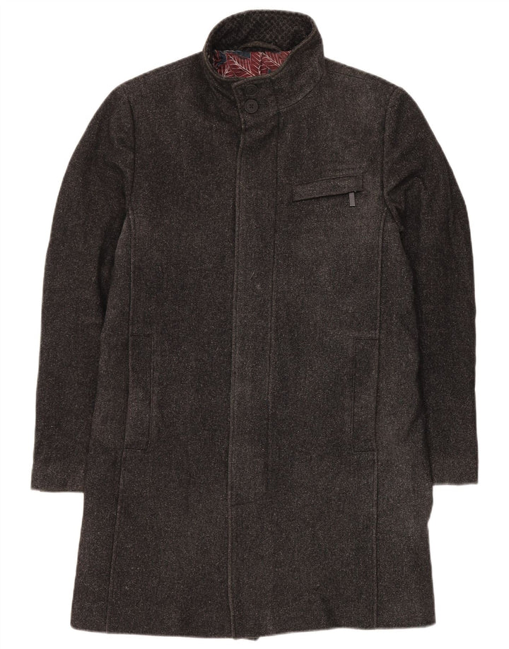 Ted Baker Manteau pour homme Taille 2 Petite laine mouchetée grise