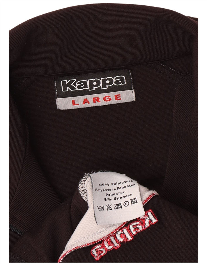 KAPPA Veste de survêtement pour homme Large Noir Colorblock Polyester