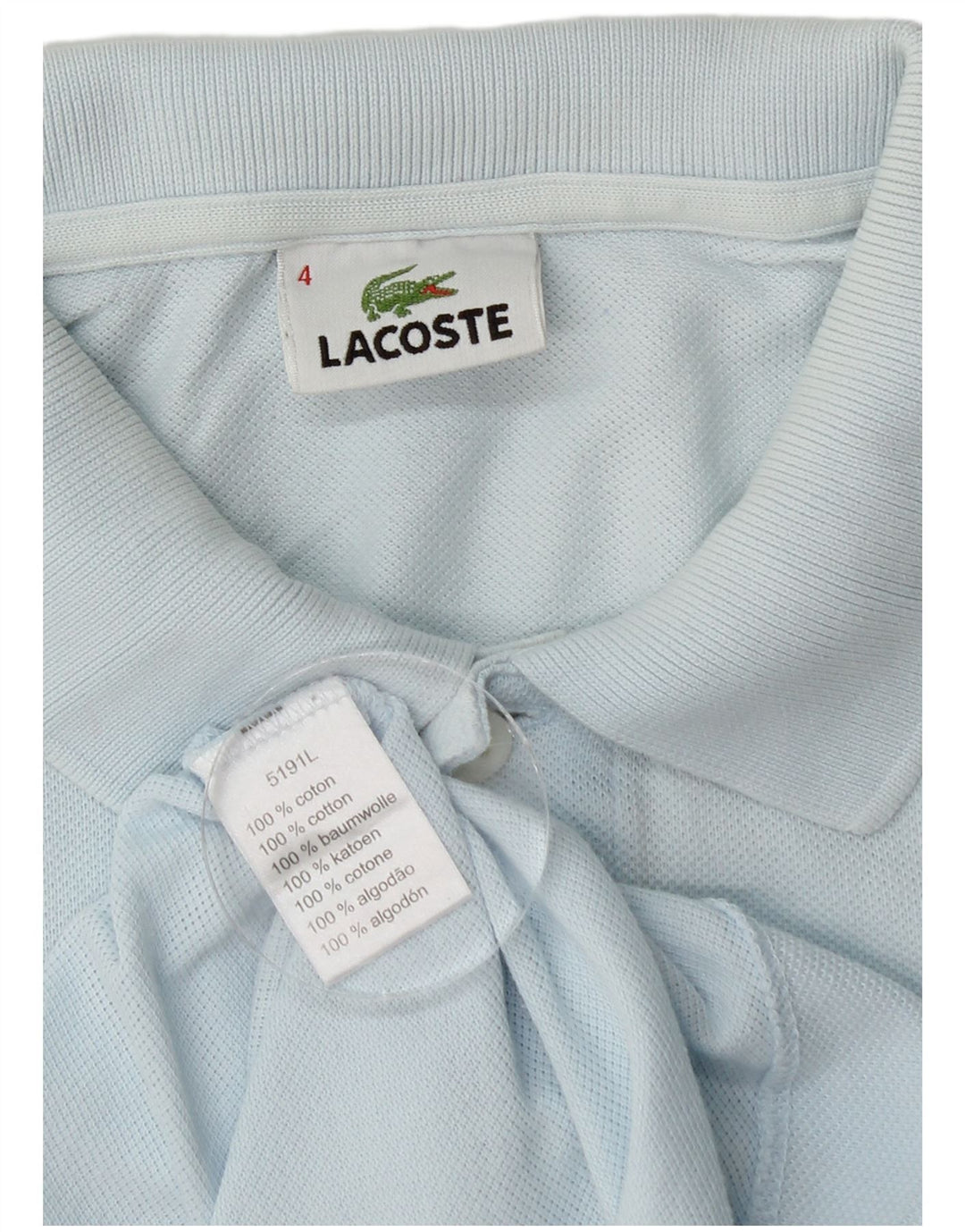 Lacoste Polo Homme Taille 4 Coton Bleu Moyen