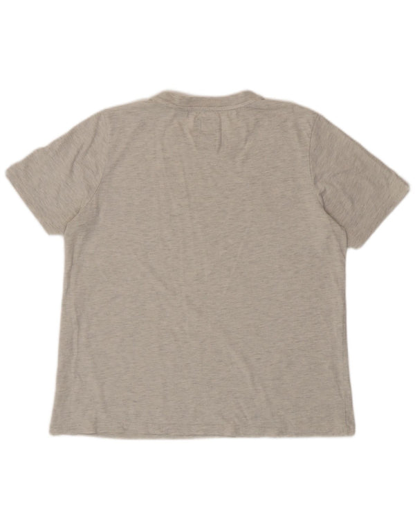 Superdry T-shirt graphique pour femme UK 14 Large Gris