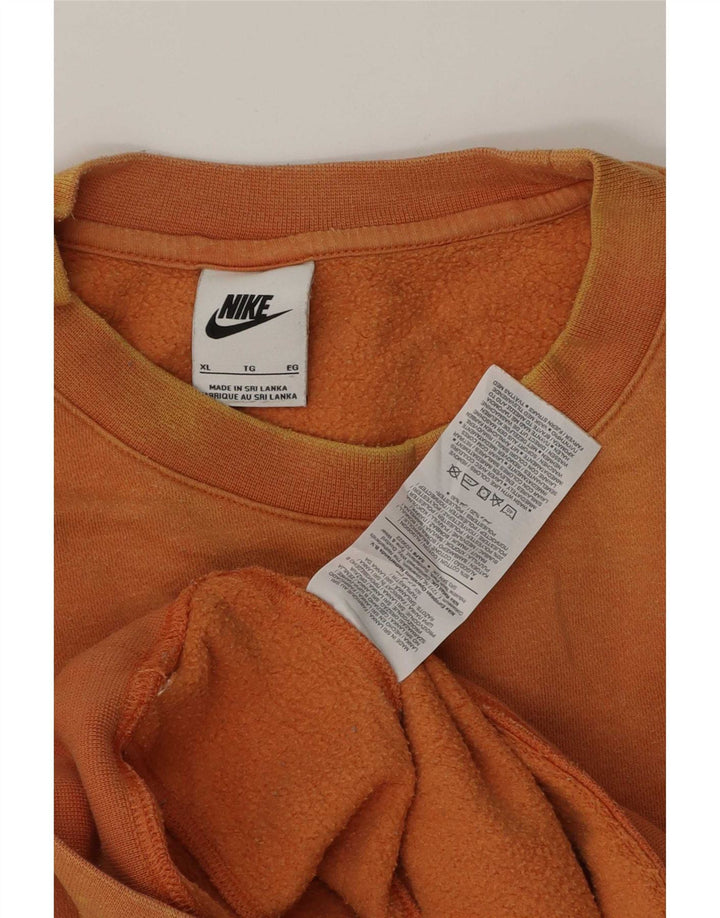 Nike Homme Sweatshirt Jumper XL Orange Coton