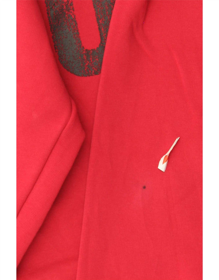 Puma Sweat-shirt graphique pour femme UK 10 Petit coton rouge