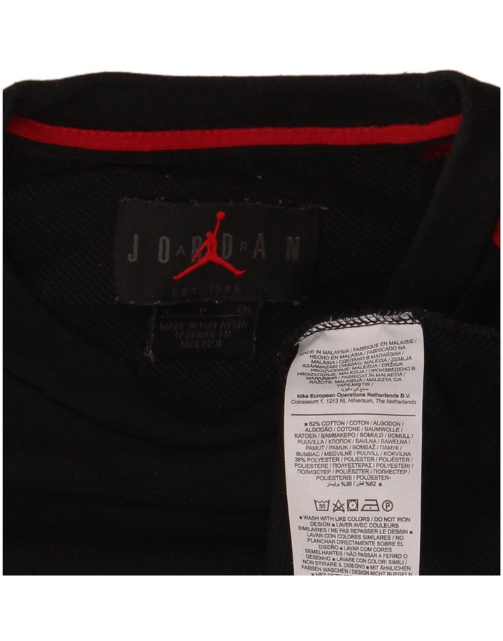 Jordan Sweat-shirt graphique pour homme en coton color block Noir Taille S