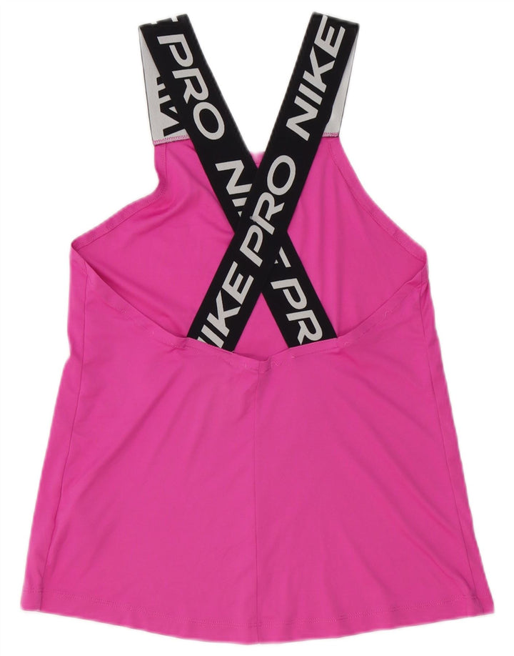 Nike Womens Dri Fit Graphic Débardeur UK 10 Petit Rose Colorblock Polyester