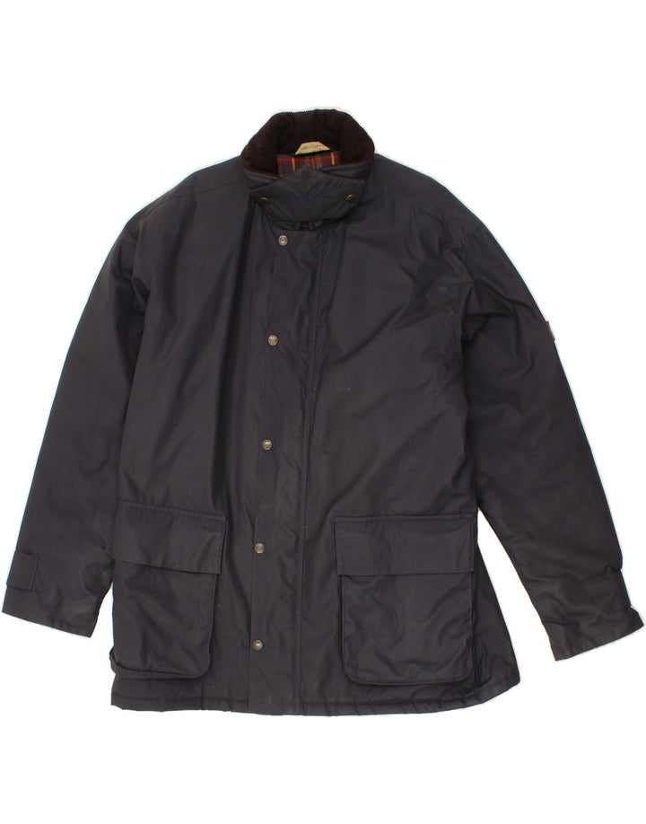 VINTAGE Veste utilitaire homme UK 42 XL Coton bleu marine