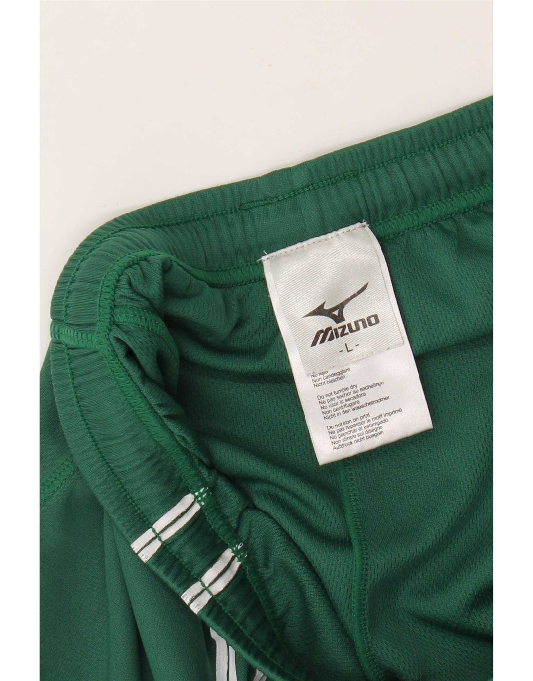 Mizuno Short de sport graphique pour hommes, grand vert, polyester