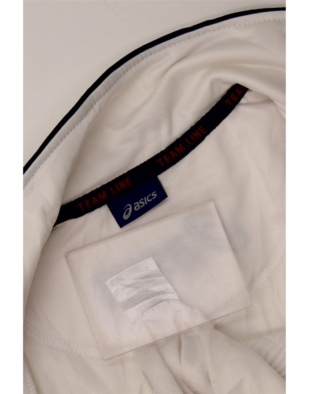 ASICS Veste de survêtement graphique pour homme en polyester color block blanc moyen