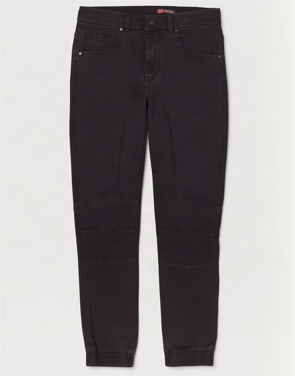 Diesel Pantalon de jogging droit pour femme IT 42 Medium W29 L28 Coton noir