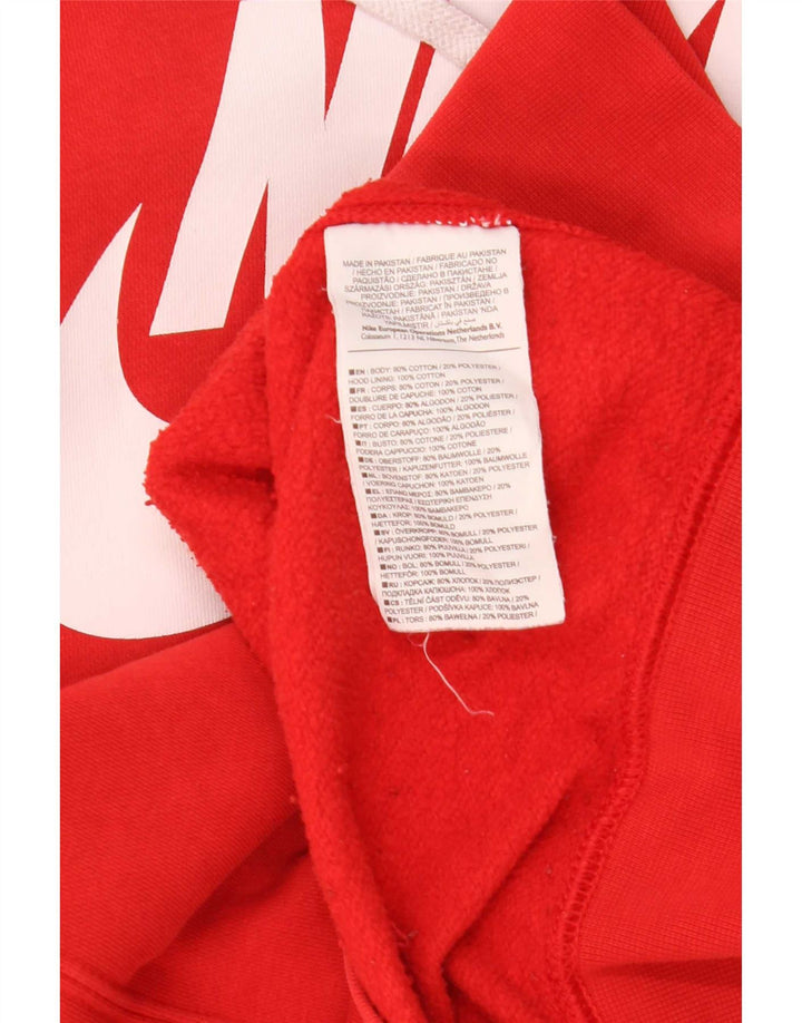 Nike Pull à capuche graphique pour femme en coton rouge Large