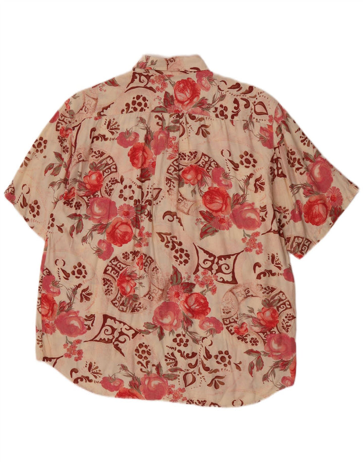 Quarry Chemise à Manches Courtes Homme Grande Viscose Florale Multicolore