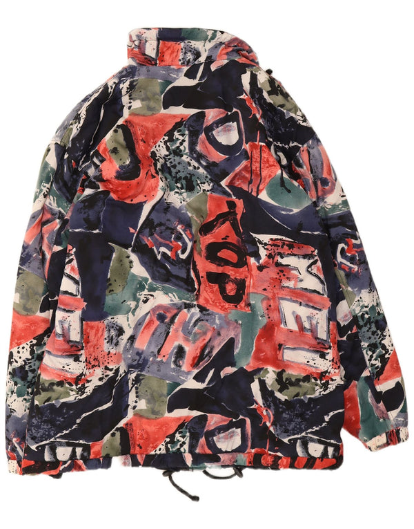 vintage Homme Motif Abstrait Veste Coupe-Vent UK 42 XL Multicolore