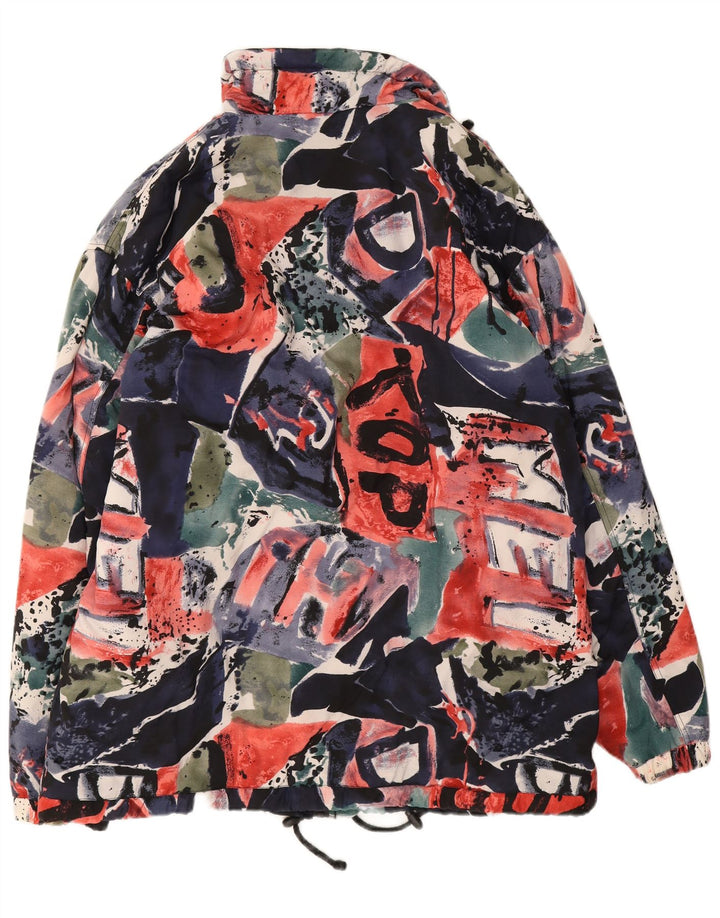 vintage Homme Motif Abstrait Veste Coupe-Vent UK 42 XL Multicolore