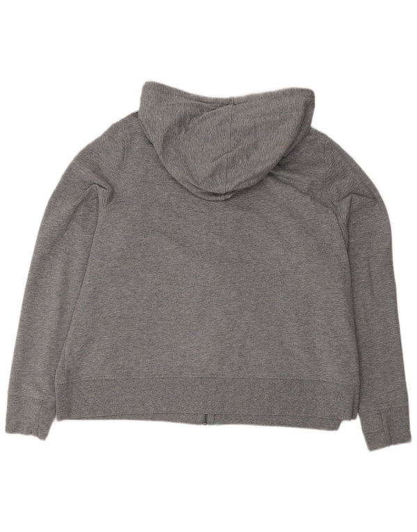 Marks & Spencer Pull à capuche zippé pour femme UK 22 3XL Gris Coton