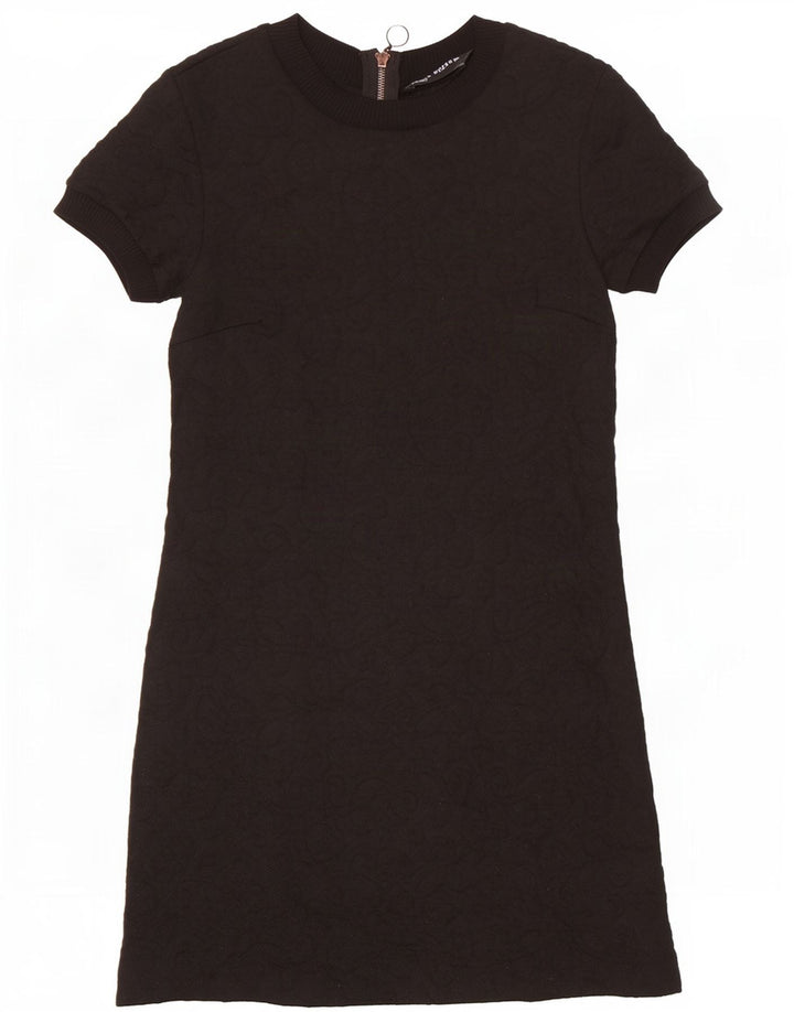 Zara Robe basique pour femme UK 12 Medium Noir Paisley
