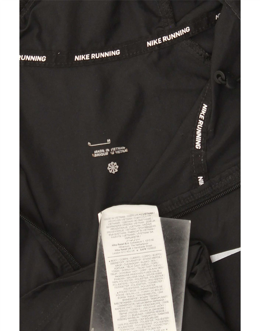 Nike Veste de survêtement à capuche pour femme UK 14 Noir moyen