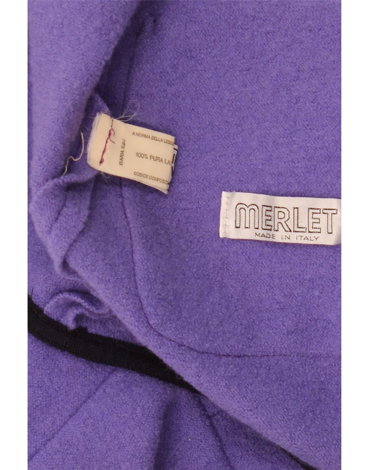 Merlet Veste blazer à 2 boutons et manches 3/4 pour femme IT 46 Large Violet