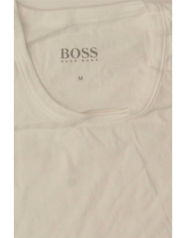 Hugo Boss Homme T-Shirt Haut Moyen Blanc