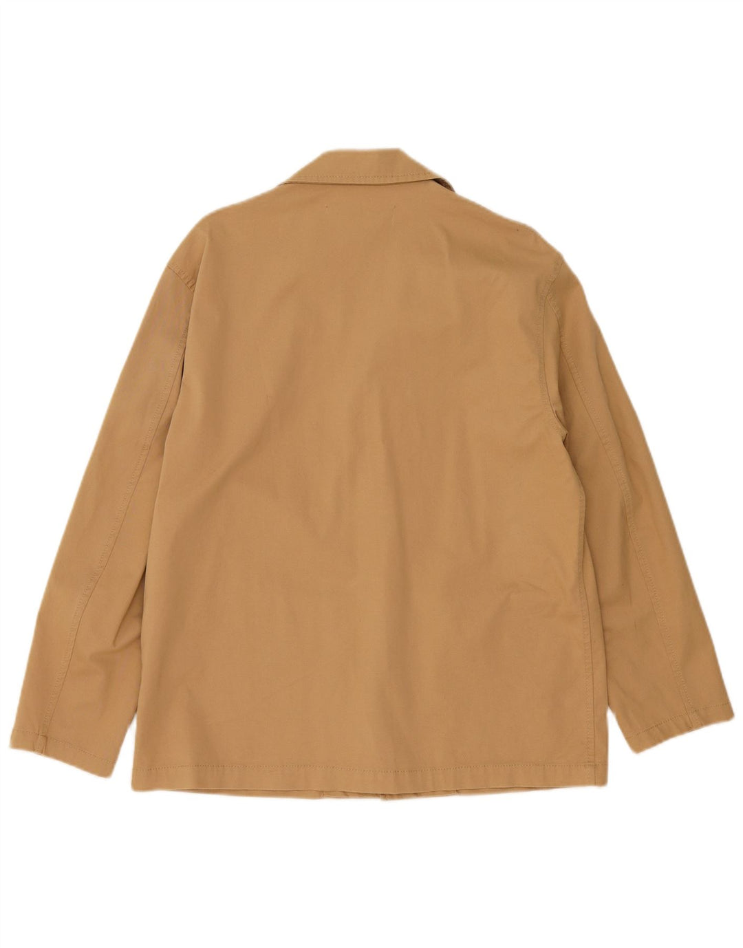 Zara Veste blazer surdimensionnée à 3 boutons pour femme UK 10 Petit coton beige