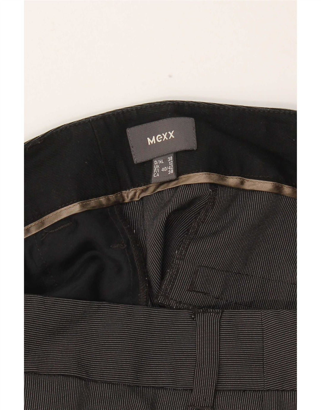 Costume 2 pièces Mexx pour femme à 2 boutons UK 12 Medium W30 L33 Gris à fines rayures