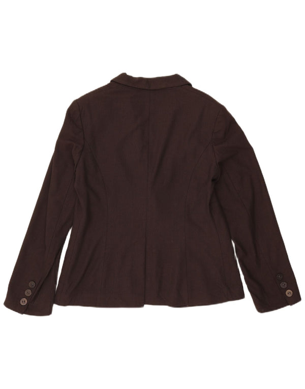 Marks & Spencer Veste blazer à 1 bouton pour femme UK 14 Marron moyen
