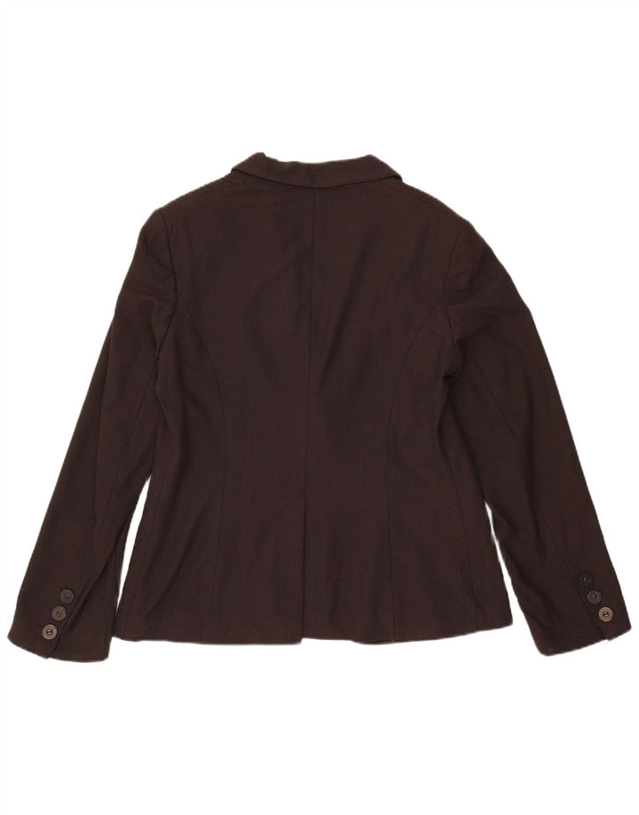 Marks & Spencer Veste blazer à 1 bouton pour femme UK 14 Marron moyen